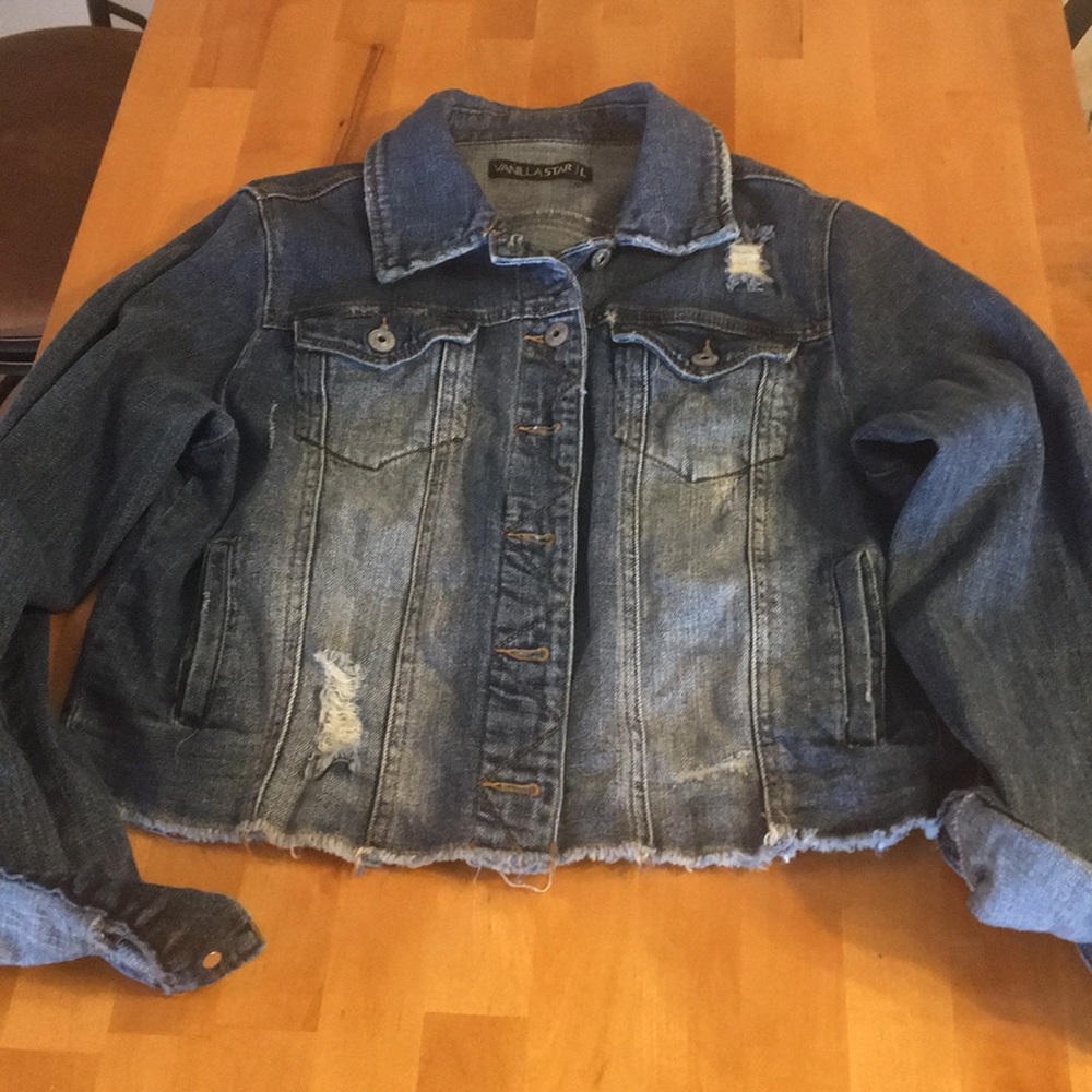 Cute crop jean jacket